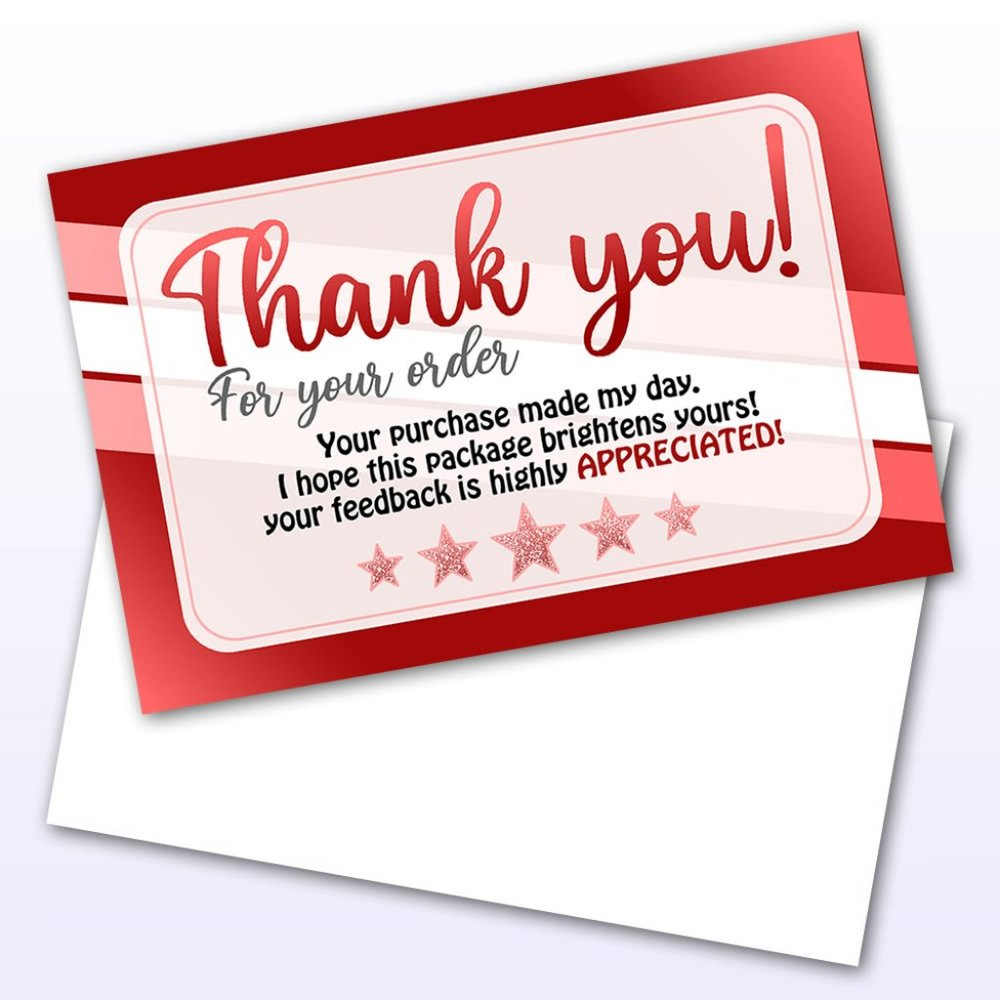 40 Thank you Cards Kraft Cards 4x6"